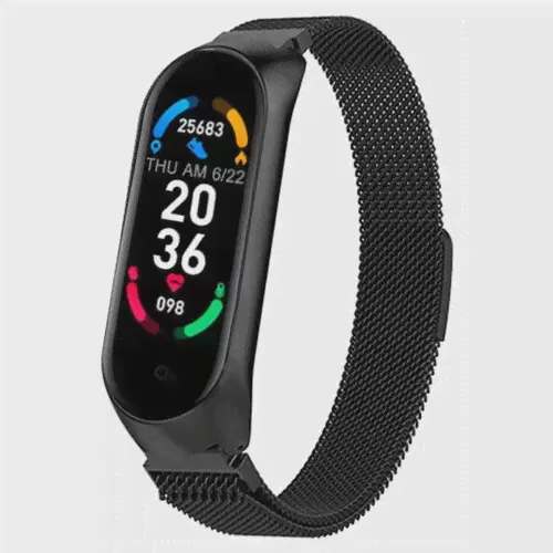 Умные часы BandRate Smart BRSM66BBWB с трекером сердечного ритма, датчиком кислорода в крови, будильником-0
